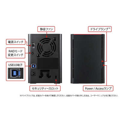 BUFFALO 外付けHDD ブラック [据え置き型 /2TB] HD-WHA2U3/R1 の通販