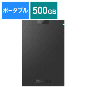 ＜コジマ＞ BUFFALO 外付けHDD ブラック [ポータブル型 /500GB] ブラック HDPCG500U3BA
