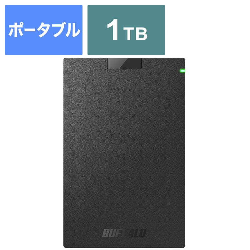 BUFFALO BUFFALO 外付けHDD ブラック [ポータブル型 /1TB] HD-PCG1.0U3-BBA HD-PCG1.0U3-BBA