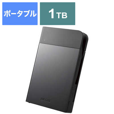 BUFFALO ポータブルHDD 1TB 2台 BUFFALO HDPGAC2U3BA ポータブルHDD