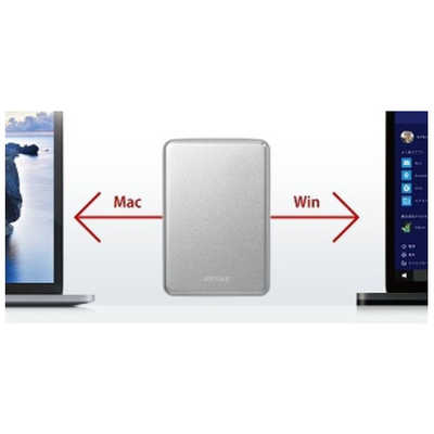 BUFFALO 2TB 外付けハードディスク HD-PUS2.0U3-SVD BUFFALO 外付けHDD シルバー [ポータブル型 /2TB] HD-PUS2.0U3