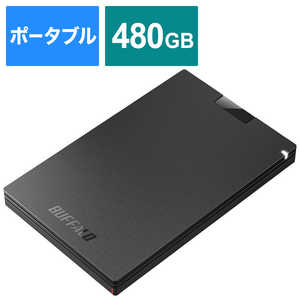 BUFFALO USB3.1(Gen.1)対応 ﾎﾟｰﾀﾌﾞﾙSSD 480GB　ﾌﾞﾗｯｸ SSD-PGC480U3-BA