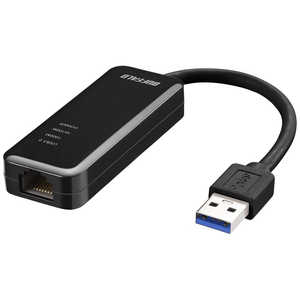 BUFFALO [USB-A オス→メス LAN]3.0変換アダプタ ブラック LUA4-U3-AGTE-BK