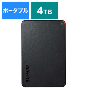 ＜コジマ＞ BUFFALO 外付けHDD ブラック [ポータブル型 /4TB] HDPCFS4.0U3GBA