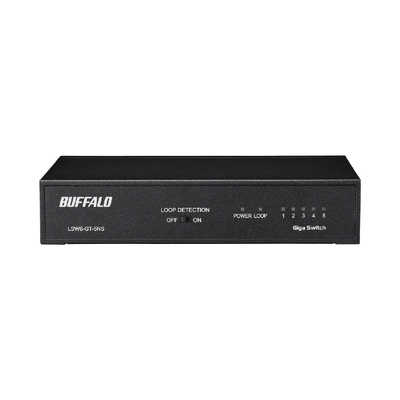 BUFFALO スイッチングハブ[5ポート・Giga対応・電源内蔵] 金属筐
