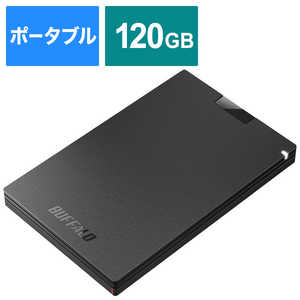 BUFFALO 外付けSSD ブラック [ポｰタブル型 /120GB] SSD-PG120U3-BA 