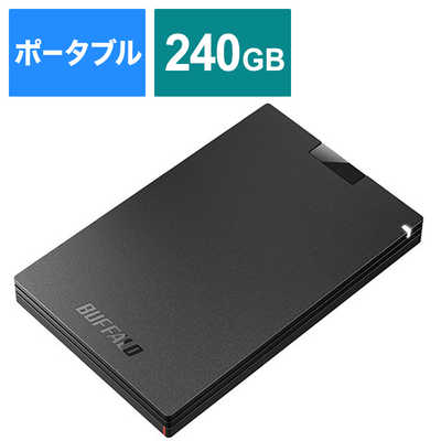 BUFFALO 外付けSSD ブラック [ポータブル型 /240GB] SSD-PG240U3-BA の ...