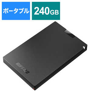 BUFFALO 外付けSSD ブラック [ポｰタブル型 /240GB] SSD-PG240U3-BA 
