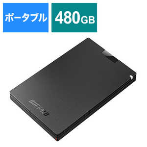 BUFFALO 外付けSSD ブラック [ポータブル型 /480GB] SSD-PG480U3-BA 