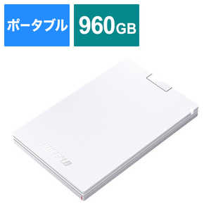BUFFALO 【アウトレット】外付けSSD ホワイト [ポｰタブル型 /960GB] SSD-PG960U3-WA