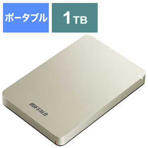 BUFFALO 外付けHDD ゴールド [ポータブル型 /1TB] HD-PGF1.0U3-GLA