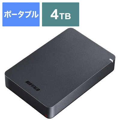 BUFFALO 外付けHDD ブラック [ポータブル型 /4TB] HD-PGF4.0U3-GBKA の ...