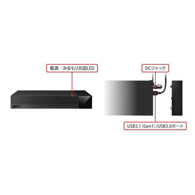 BUFFALO 外付けHDD ブラック [据え置き型 /1TB] HDV-LLD1U3BA の通販 