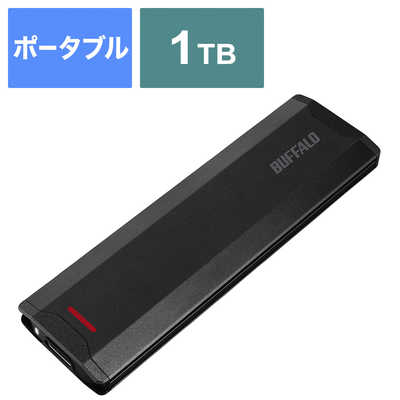 BUFFALO 外付けSSD ブラック [ポｰタブル型 /1TB] SSD-PH1.0U3-BA の  