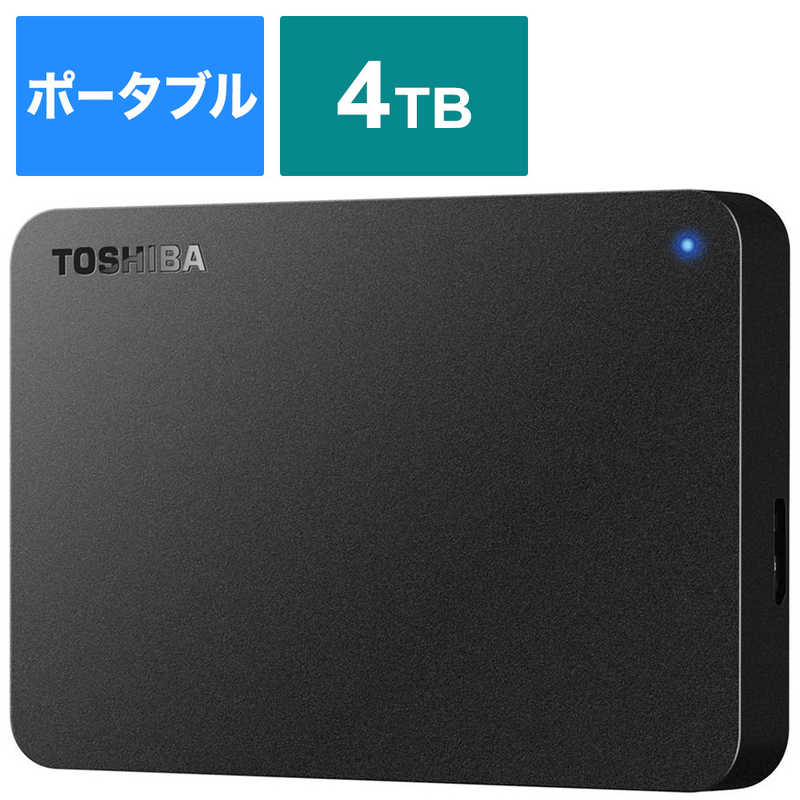 東芝　TOSHIBA 東芝　TOSHIBA USB3 0対応ポータブルHDD Canvio BASIC 4 0TB HD-TPA4U3-B ブラック HD-TPA4U3-B ブラック