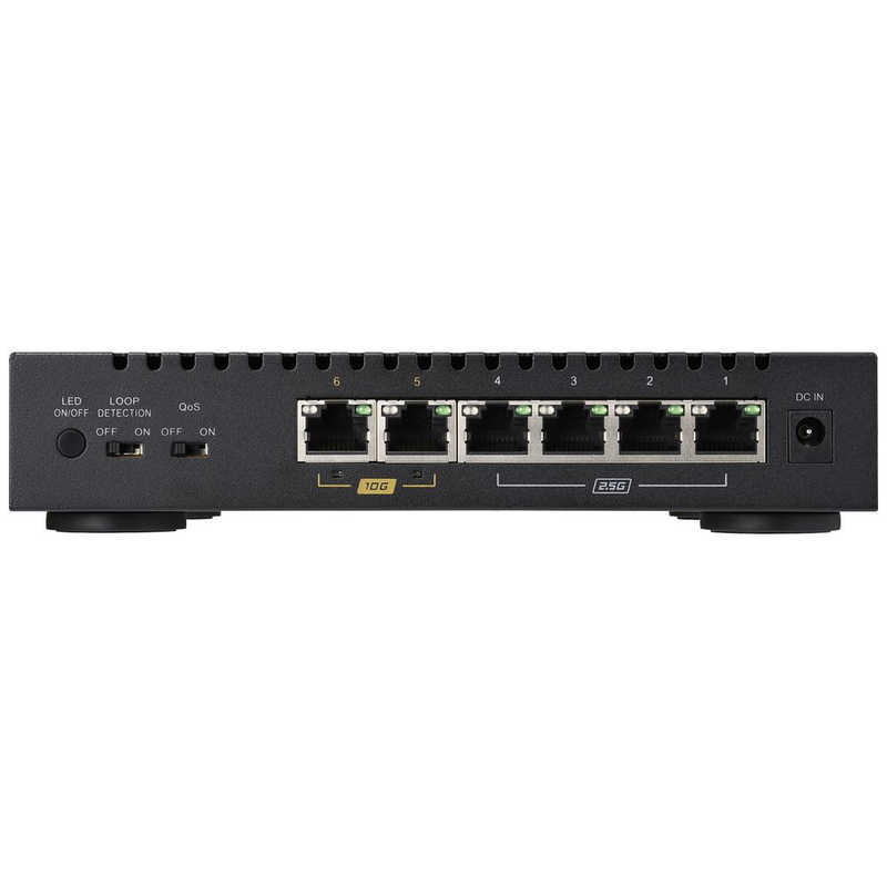 BUFFALO BUFFALO 10GbE 2ポート 2.5GbE 4ポート スイッチングHub LXW-10G2/2G4 ブラック LXW-10G2/2G4 ブラック