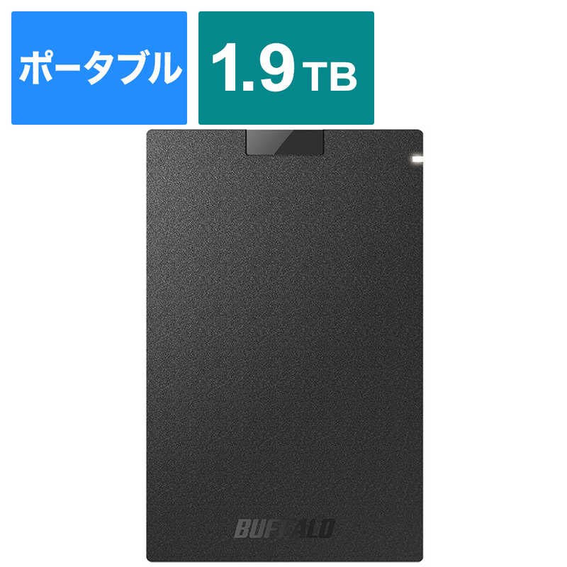 BUFFALO BUFFALO 外付けSSD SSD-PG1.9U3-BA ブラック SSD-PG1.9U3-BA ブラック