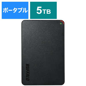 BUFFALO USB3.1(Gen.1)б ݡ֥HDD 5TB ֥å HD-PCFS5.0U3-GBA