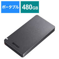 BUFFALO 外付けSSD パソコン用 [ポータブル型 /480GB] SSD-PGM480U3-B