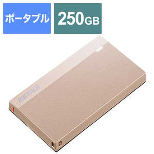 BUFFALO USB3.2(Gen1) 超小型ポｰタブルSSD 250GB SSD-PSM250U3-SP スモ－キ－ピンク