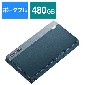 BUFFALO USB3.2(Gen1) 超小型ポｰタブルSSD 480GB SSD-PSM480U3-MB モスブル－