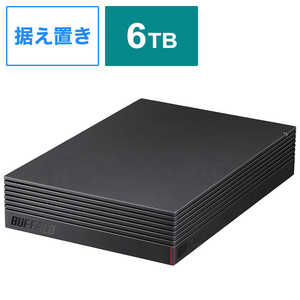 BUFFALO 外付けHDD テレビ・レコーダー録画用 ブラック [据え置き型 /6TB] HD-CD6U3-BA