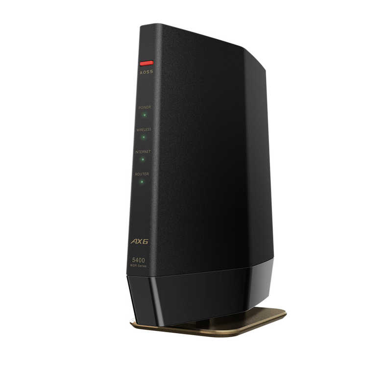 BUFFALO BUFFALO 無線LANルーター(Wi-Fiルーター) Wi-Fi 6(ax)/ac/n/a/g/b 目安：～4LDK/3階建 WSR-5400AX6-MB WSR-5400AX6-MB