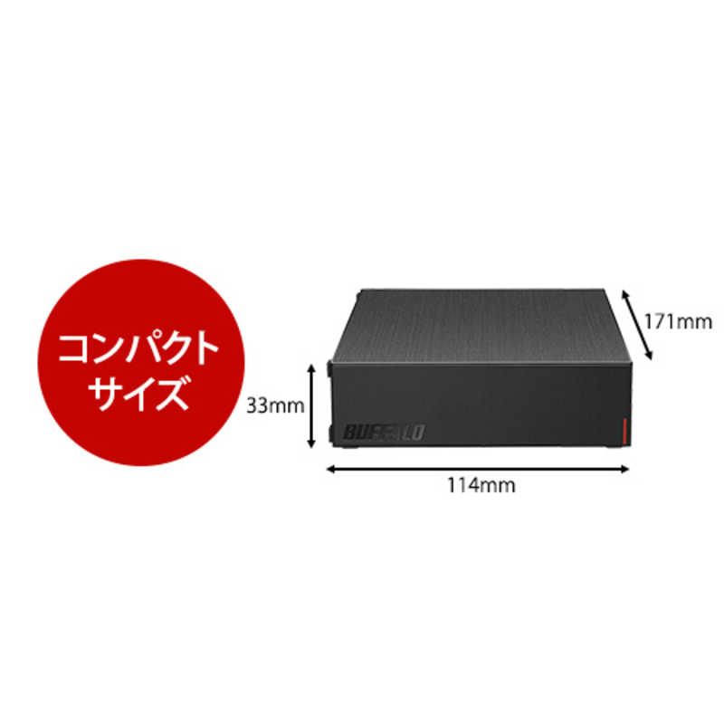 BUFFALO BUFFALO 外付けHDD USB-A接続 テレビ・パソコン両対応 ブラック [据え置き型 /2TB] HD-LE2U3-BB HD-LE2U3-BB