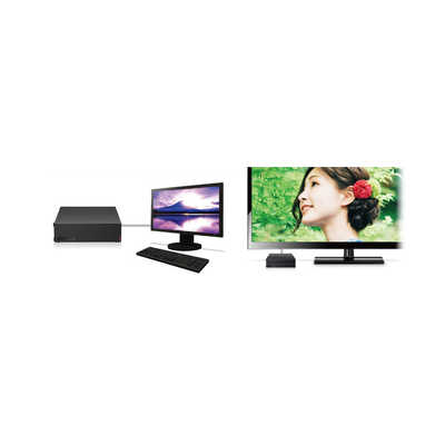 BUFFALO 外付けHDD USB-A接続 テレビ・パソコン両対応 ブラック