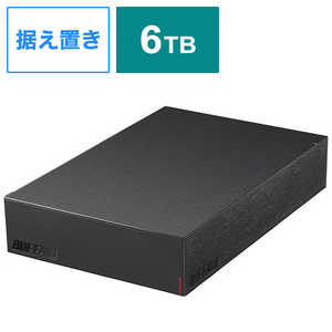 ＜コジマ＞ BUFFALO 外付けHDD USB-A接続 テレビ・パソコン両対応 ブラック [据え置き型 /6TB] ブラック HDLE6U3BB