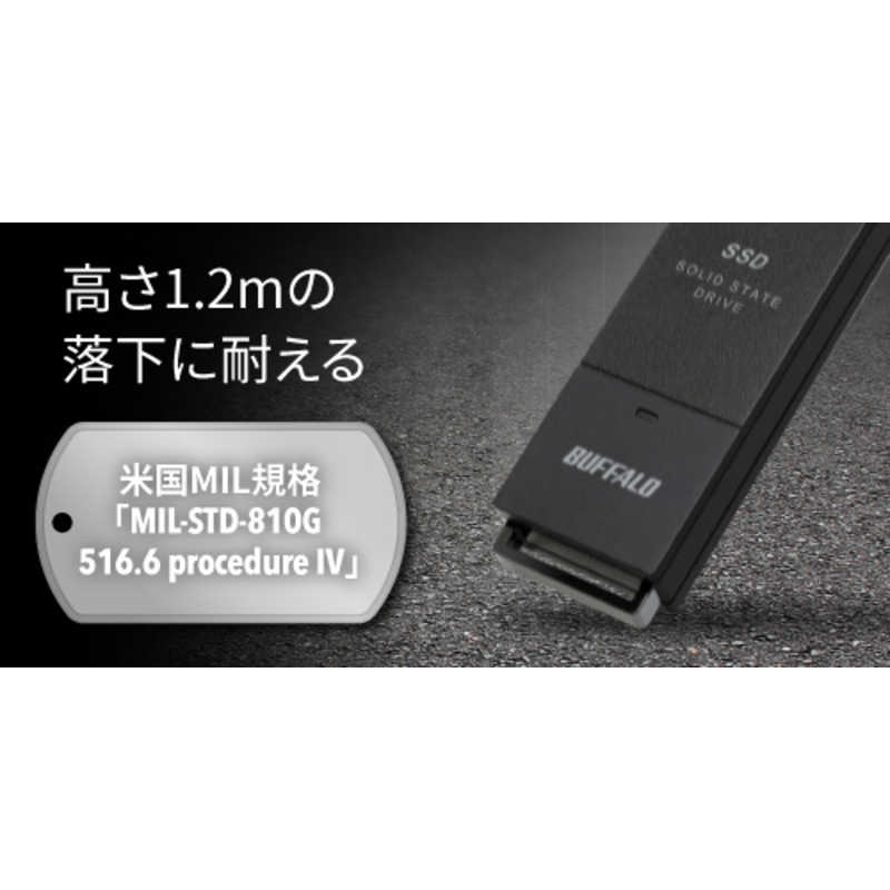 BUFFALO BUFFALO 外付けSSD USB-A接続 (PC・TV両対応、PS5対応) ブラック [ポータブル型 /1TB] SSD-PUT1.0U3-BKC SSD-PUT1.0U3-BKC