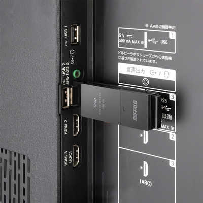 BUFFALO 【アウトレット】SSD-SCT500U3-BA PC対応 USB3.2(Gen2) TV録画