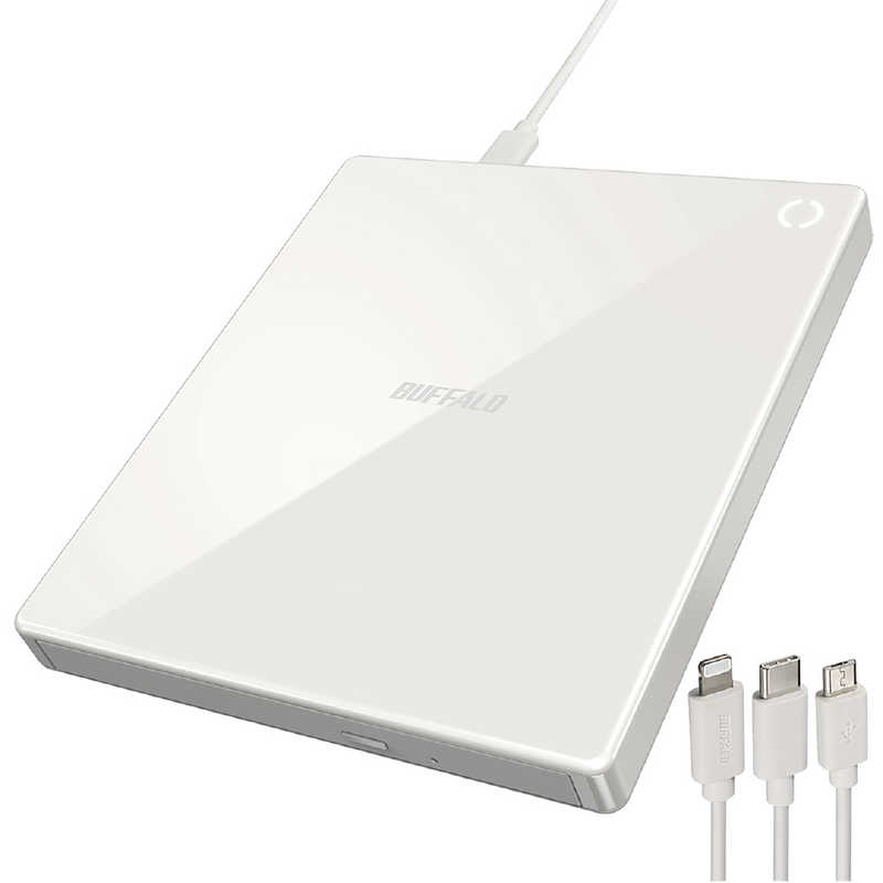 BUFFALO BUFFALO スマートフォン用CDレコーダー｢ラクレコ｣ケーブルモデル ホワイト RR-C1-WH RR-C1-WH