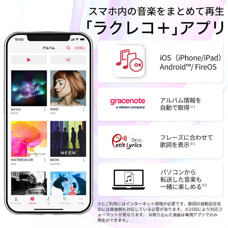 BUFFALO BUFFALO スマートフォン用CDレコーダー｢ラクレコ｣ケーブルモデル ホワイト RR-C1-WH RR-C1-WH