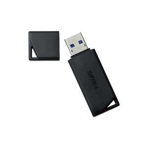 BUFFALO 抗ウイルス・抗菌USBメモリ ブラック [32GB /USB TypeA /USB3.2 /キャップ式] RUF3-KVB32G-BK