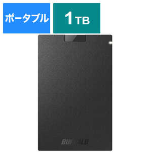 BUFFALO 抗ウイルス・抗菌ポータブルSSD USB3.2(Gen1) TypeA ブラック [1TB /ポータブル型] SSD-PGVB1.0U3-B