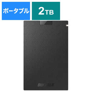 BUFFALO 륹ݥݡ֥SSD USB3.2(Gen1) TypeA ֥å [2TB /ݡ֥뷿] SSD-PGVB2.0U3-B