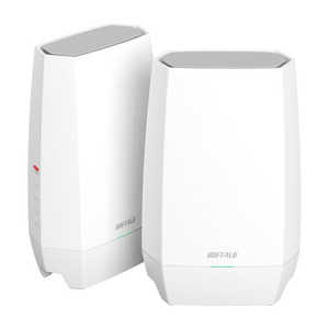BUFFALO Wi-Fiルーター(2台) AirStation(Android/iOS/Mac/Windows11対応) ホワイト [Wi-Fi 6E(ax)/ac/n/a/g/b] WNR-5400XE6/2S
