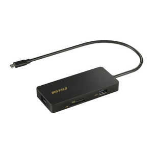 BUFFALO Type-C接続ドッキングステーション PD対応カードリーダー付 [USB Power Delivery対応] LUD-U3-CGCBK