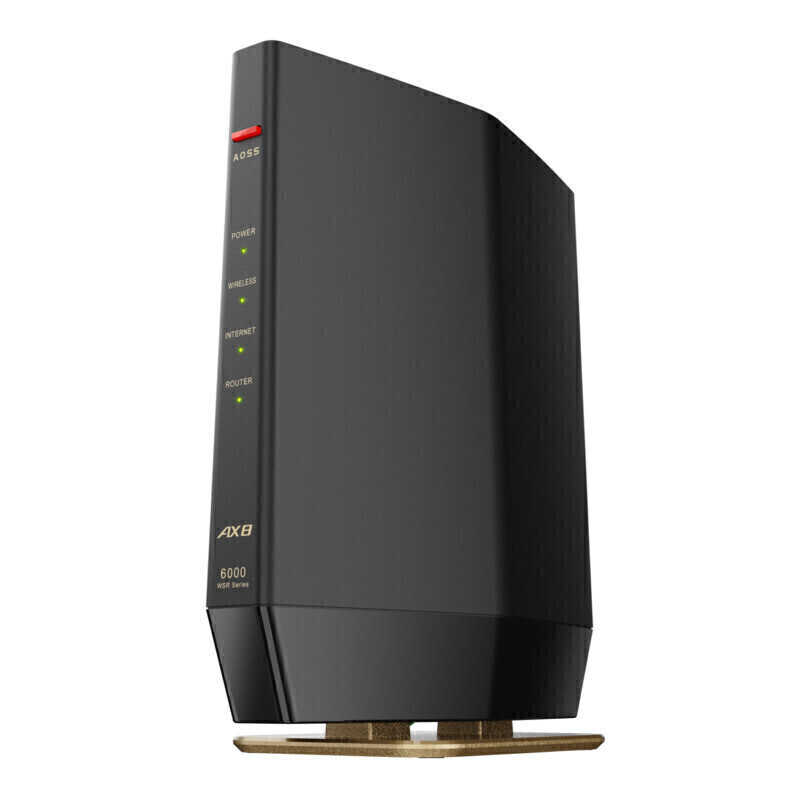 BUFFALO BUFFALO Wi-Fiルーター 4803＋1146Mbps AirStation(ネット脅威ブロッカー2対応・プレミアムモデル) ［Wi-Fi 6(ax) /IPv6対応］ マットブラック WSR-6000AX8P-MB WSR-6000AX8P-MB