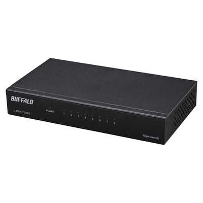 BUFFALO Giga対応 スイッチングハブ 8ポート 金属筐体/電源外