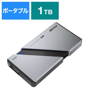 BUFFALO PC向け USB4(Gen3x2)対応 High-End ポータブルSSD ［1TB /ポータブル型］ シルバー SSD-PE1.0U4-SA