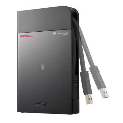 BUFFALO ポータブルHDD ICカードセキュリティ 強制暗号化 ウイルス