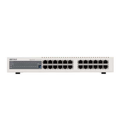 BUFFALO Giga スイッチングHUB 金属筺体、電源内蔵 24ポート