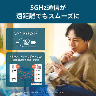 BUFFALO 無線LAN中継機 11ax/ac/n/a/g/b 2401＋573Mbps ［Wi-Fi