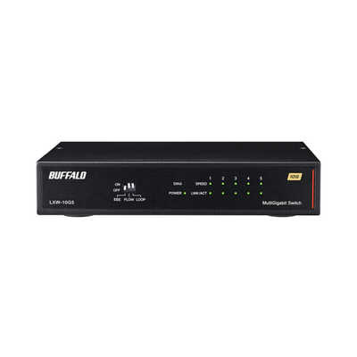 BUFFALO 10Gbps対応 5ポート スイッチングハブ ブラック LXW-10G5 の