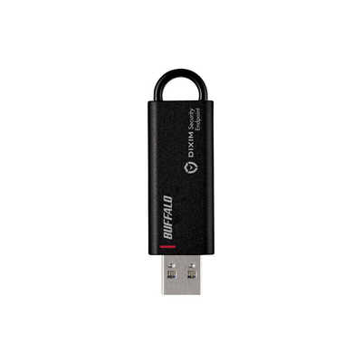 BUFFALO　ウイルスチェック機能付き セキュリティ USBメモリー RUF3-KEV16G-BK　16GB ブラック BUFFALO DiXiM Security Endpoint搭載 セキュリティUSBメモリー ［16GB
