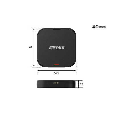 BUFFALO スマートフォン向けマグネット対応SSD USB3.2Gen2 ［2TB