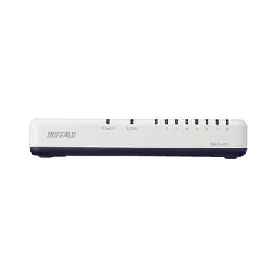 BUFFALO Giga対応 スイッチングハブ 8ポート プラスチック筐体