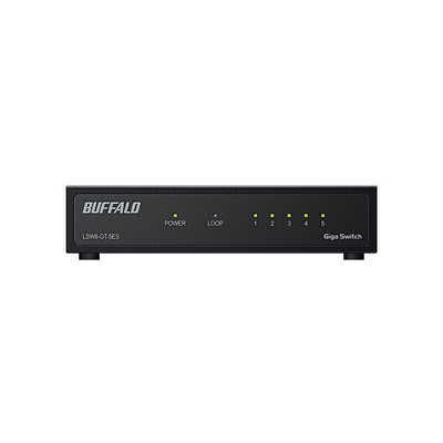 BUFFALO Giga 5ポート スイッチングハブ 電源外付け 金属筐体
